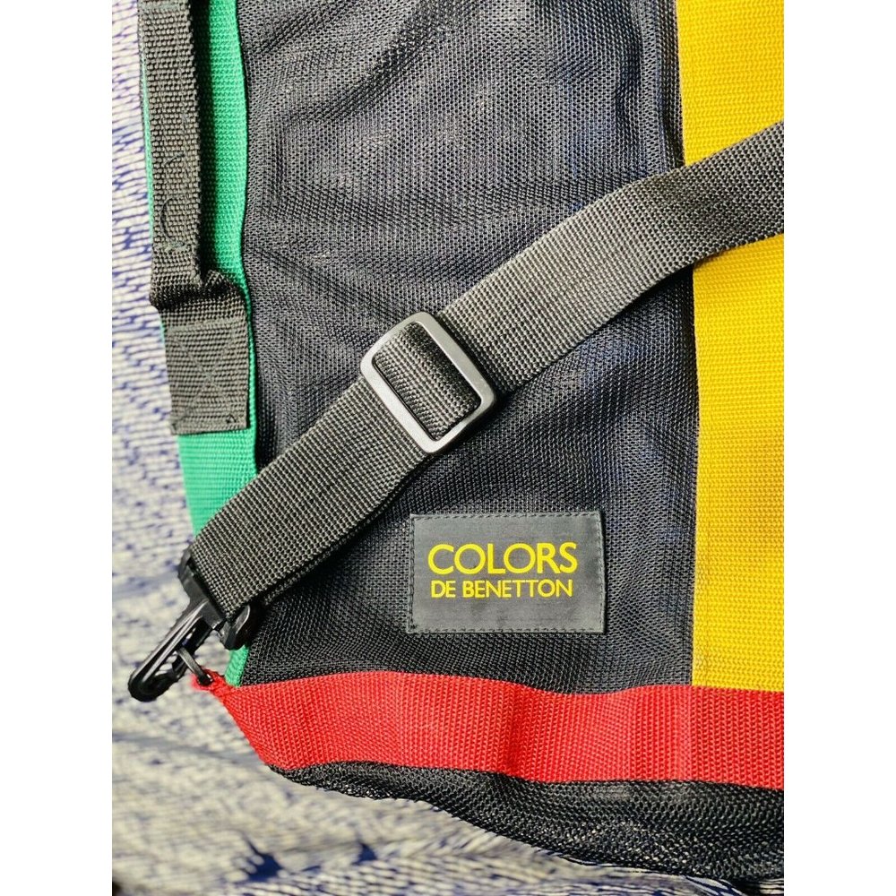 VTG 90s United Colors Of Benetton Sports Bag Mesh Wert Bag Duffle - Stephen Peng